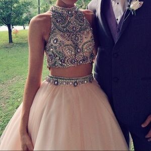 Jovani 2 piece pink prom dress!
